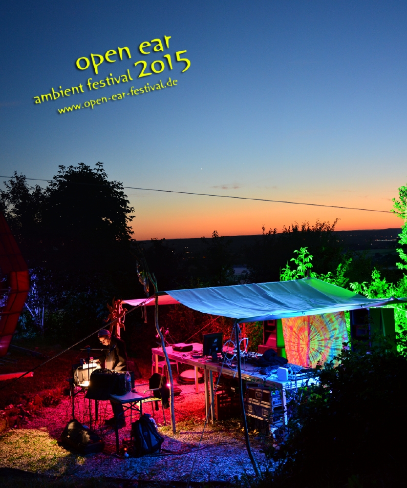 Open Ear Festival Gelände 2015 mit Bühne und Bäumen